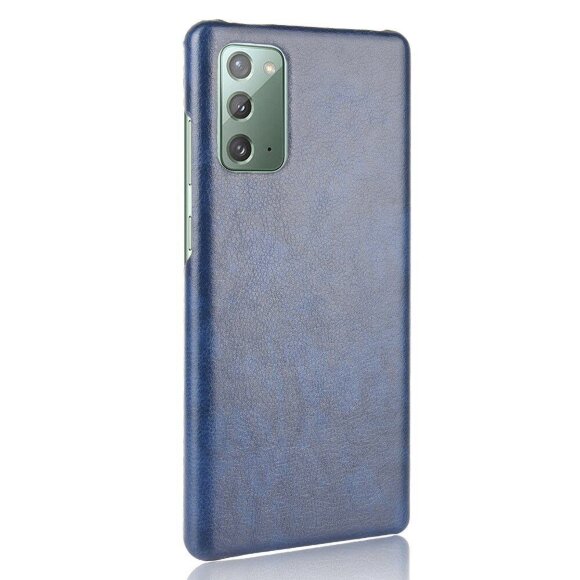 Кожаная накладка-чехол для Samsung Galaxy Note 20 (синий)
