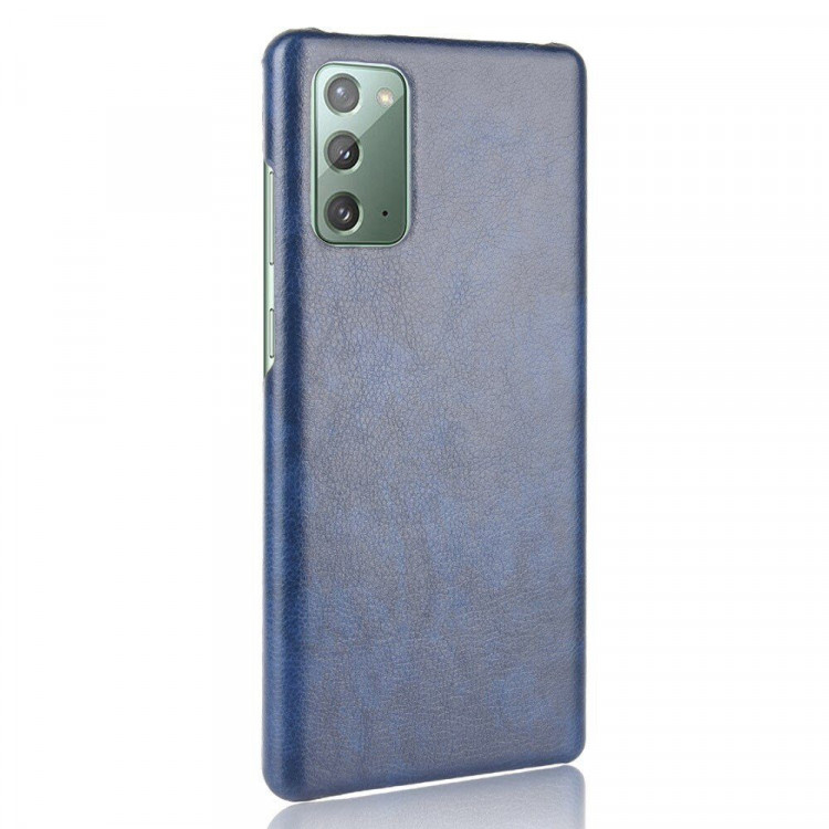 Кожаная накладка-чехол для Samsung Galaxy Note 20 (синий)