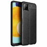 Чехол-накладка Litchi Grain для Samsung Galaxy A22s 5G (черный)