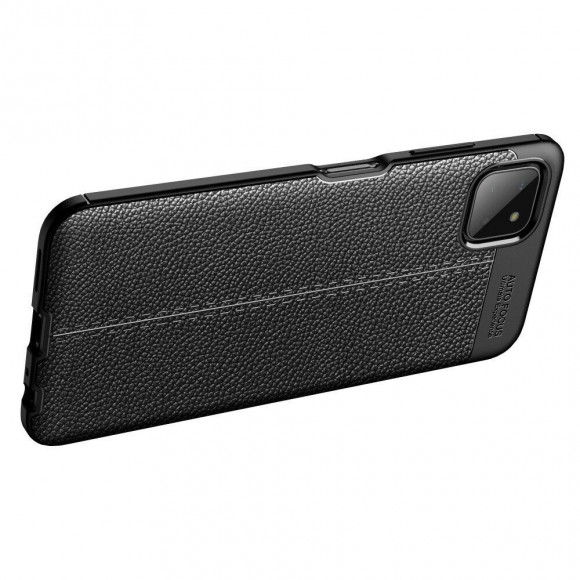 Чехол-накладка Litchi Grain для Samsung Galaxy A22s 5G (черный)