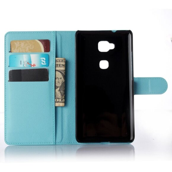 Чехол с визитницей для Huawei Honor 5X (голубой)