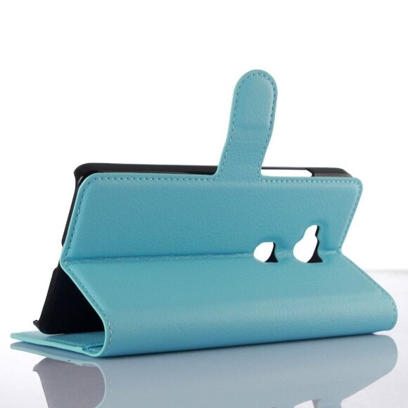 Чехол с визитницей для Huawei Honor 5X (голубой)