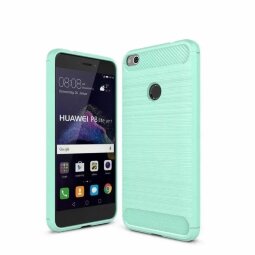 Накладка чехол Carbon Fibre для Huawei Honor 8 lite (сине-зеленый)