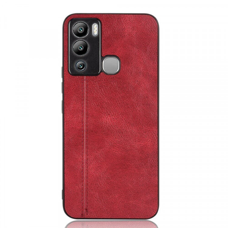 Чехол из экокожи для Infinix Hot 12i (красный)