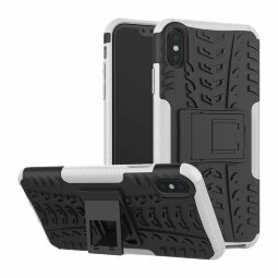 Чехол Hybrid Armor для iPhone XS Max (черный + белый)