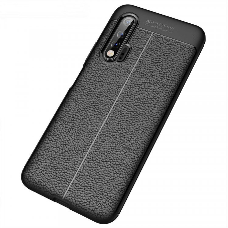 Чехол-накладка Litchi Grain для Huawei nova 6 (черный)