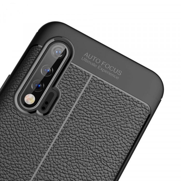 Чехол-накладка Litchi Grain для Huawei nova 6 (черный)