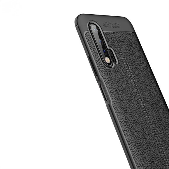 Чехол-накладка Litchi Grain для Huawei nova 6 (черный)