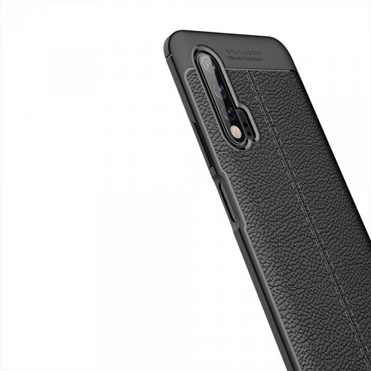 Чехол-накладка Litchi Grain для Huawei nova 6 (черный)