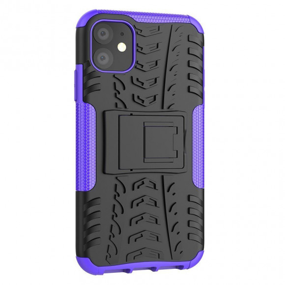 Чехол Hybrid Armor для iPhone 11 (черный + фиолетовый) Чехол Hybrid Armor для iPhone 11 (черный + фиолетовый)