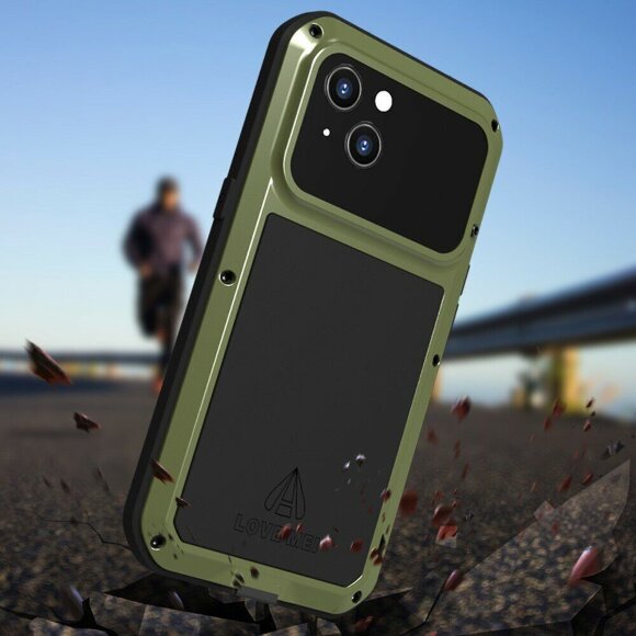 Гибридный чехол LOVE MEI для iPhone 13 mini (темно-зеленый) Гибридный чехол LOVE MEI для iPhone 13 mini (темно-зеленый)