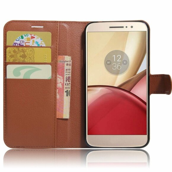 Чехол с визитницей для Motorola Moto M (коричневый) Чехол с визитницей для Motorola Moto M (коричневый)