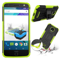 Чехол Hybrid Armor для Motorola Moto Z (черный + зеленый)