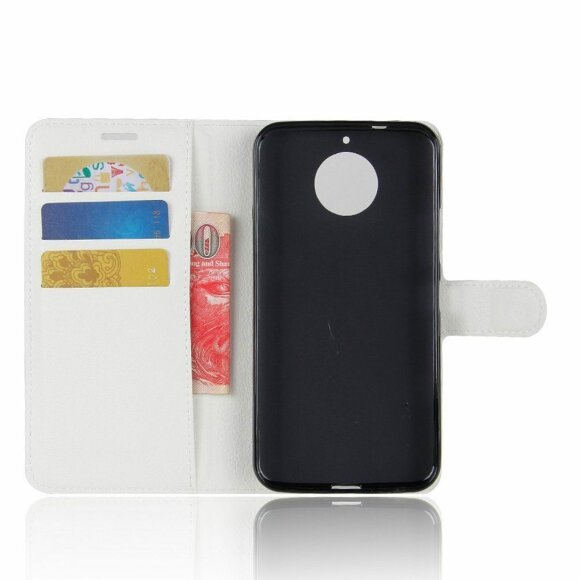 Чехол с визитницей для Motorola Moto G5S Plus (белый)