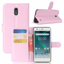 Чехол с визитницей для Nokia 2 (розовый)