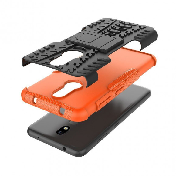 Чехол Hybrid Armor для Nokia 3.2 (черный + оранжевый) Чехол Hybrid Armor для Nokia 3.2 (черный + оранжевый)