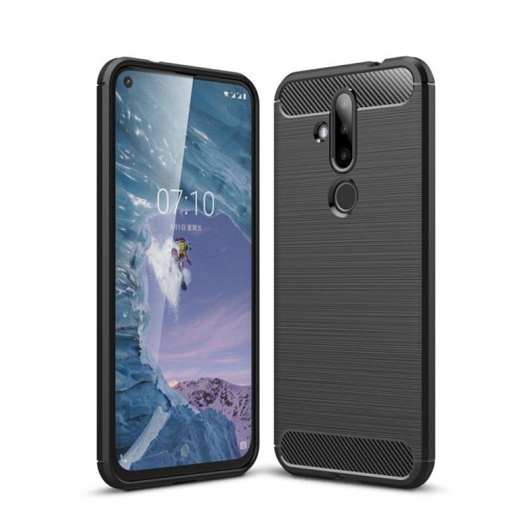 Чехол-накладка Carbon Fibre для Nokia X71 (черный)