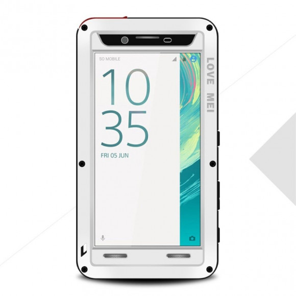 Гибридный чехол LOVE MEI для Sony Xperia X (белый)