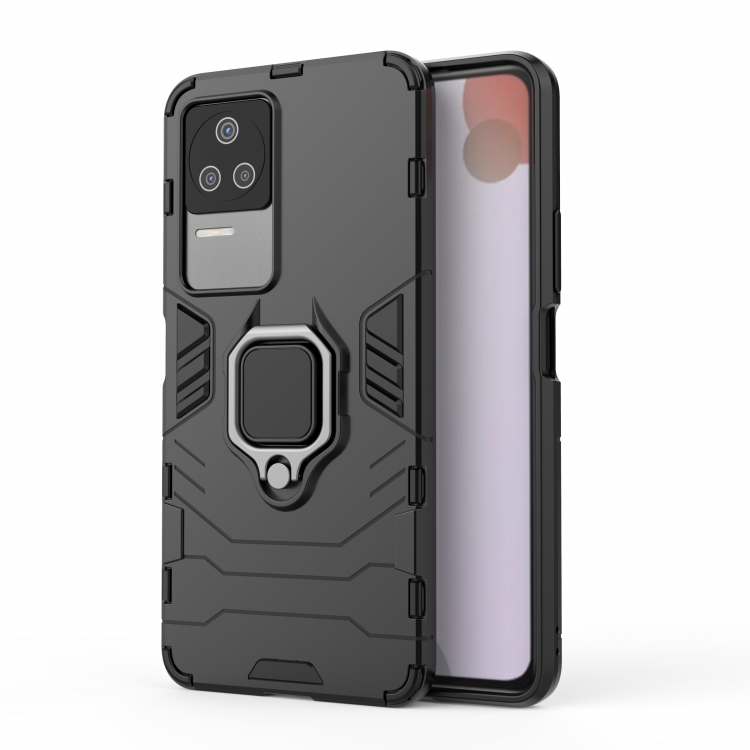 Чехол Armor Ring Holder для Poco F4 (черный)
