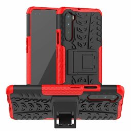 Чехол Hybrid Armor для OnePlus Nord (черный + красный)