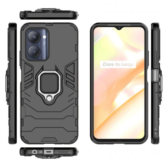Чехол Armor Ring Holder для Realme C33 (черный) Чехол Armor Ring Holder для Realme C33 (черный)