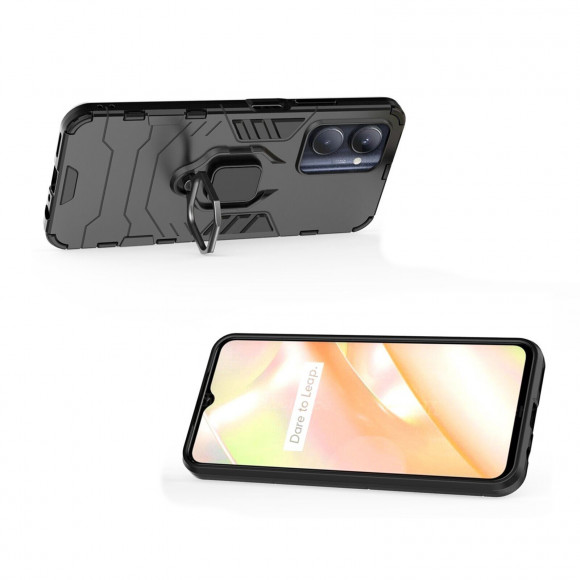 Чехол Armor Ring Holder для Realme C33 (черный) Чехол Armor Ring Holder для Realme C33 (черный)