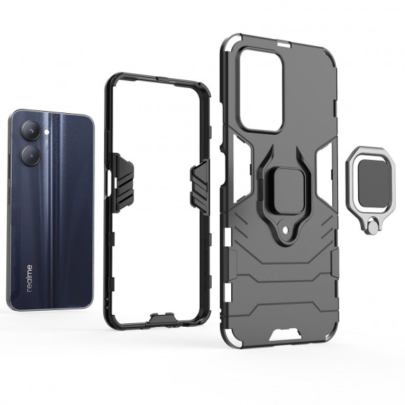 Чехол Armor Ring Holder для Realme C33 (черный) Чехол Armor Ring Holder для Realme C33 (черный)