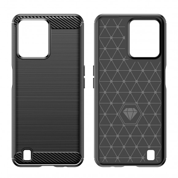 Чехол-накладка Carbon Fibre для Realme C31 (черный) Чехол-накладка Carbon Fibre для Realme C31 (черный)