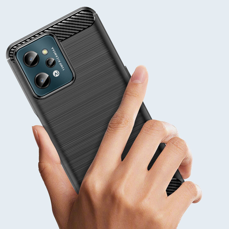 Чехол-накладка Carbon Fibre для Realme C31 (черный)