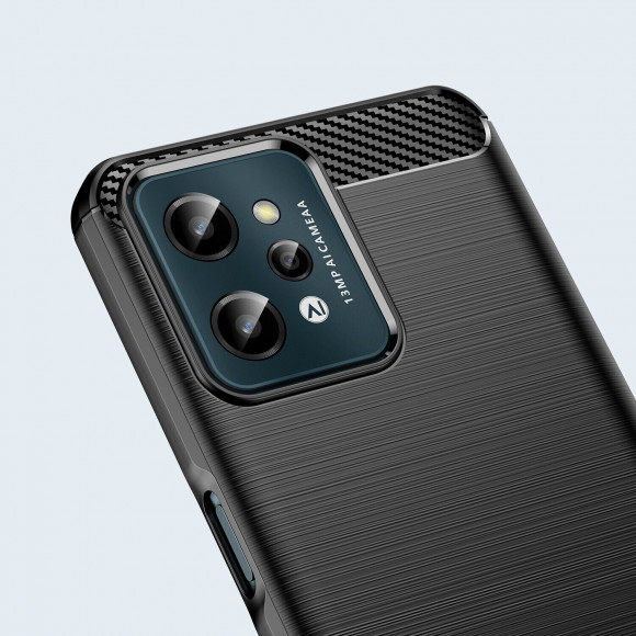 Чехол-накладка Carbon Fibre для Realme C31 (черный) Чехол-накладка Carbon Fibre для Realme C31 (черный)