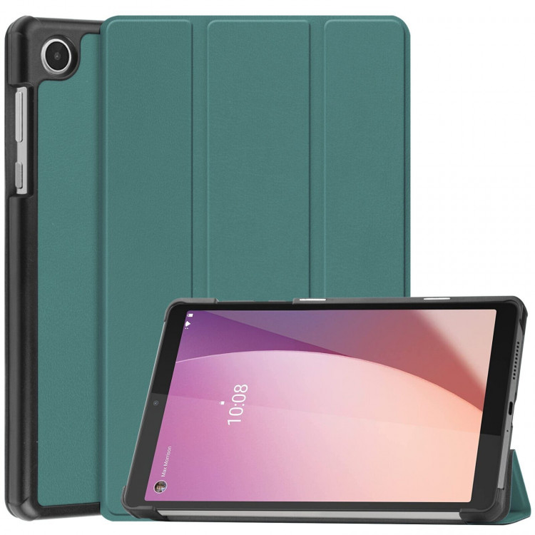 Планшетный чехол для Lenovo Tab M8 (4th Gen), TB-300FU, TB-300XU (темно-зеленый)