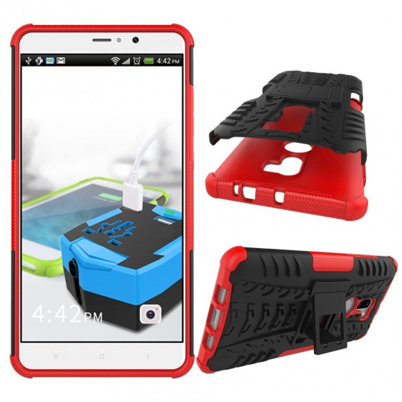Чехол Hybrid Armor для Xiaomi Mi5S Plus (черный + красный) Чехол Hybrid Armor для Xiaomi Mi5S Plus (черный + красный)