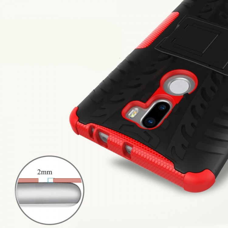 Чехол Hybrid Armor для Xiaomi Mi5S Plus (черный + красный)