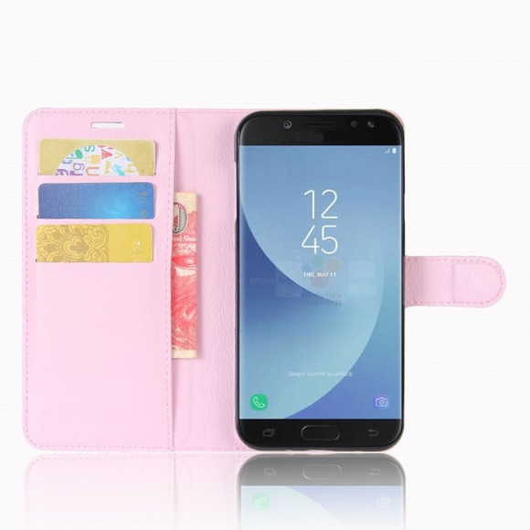 Чехол с визитницей для Samsung Galaxy J5 2017 (розовый) Чехол с визитницей для Samsung Galaxy J5 2017 (розовый)