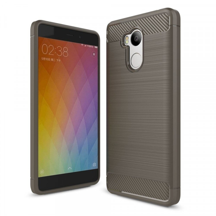 Чехол Carbon Fibre для Xiaomi Redmi 4 Pro / 4 Prime (серый)