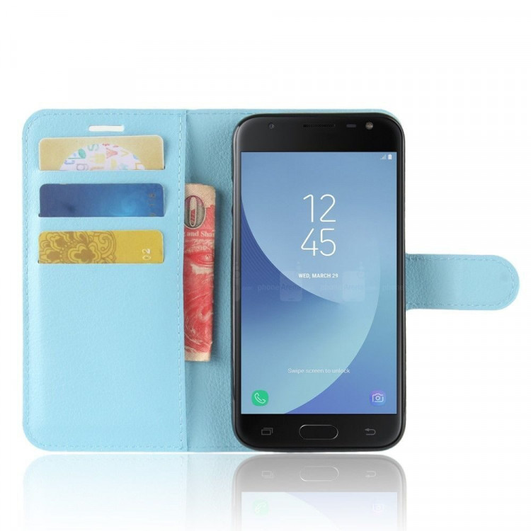 Чехол с визитницей для Samsung Galaxy J2 Pro 2018 (голубой)