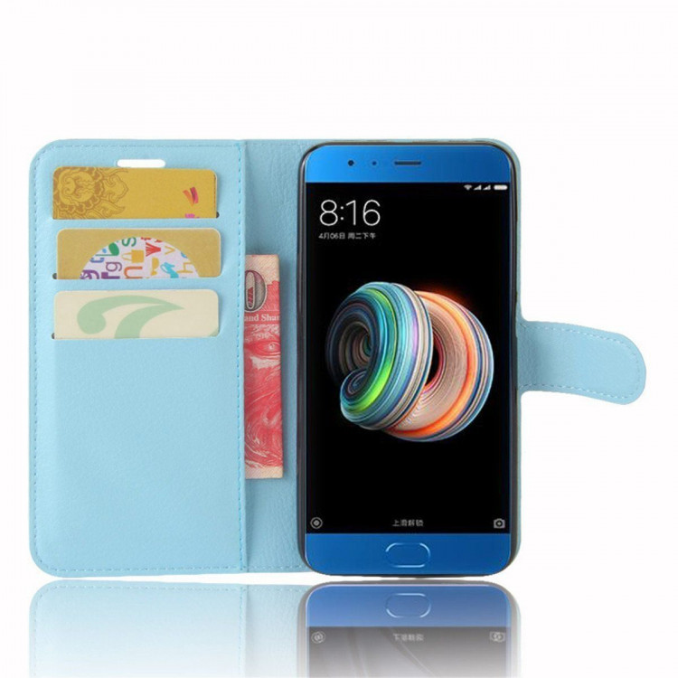 Чехол с визитницей для Xiaomi Mi Note 3 (голубой)