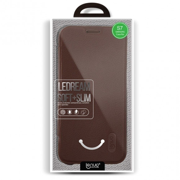 Чехол LENUO для Samsung Galaxy S7 (коричневый)