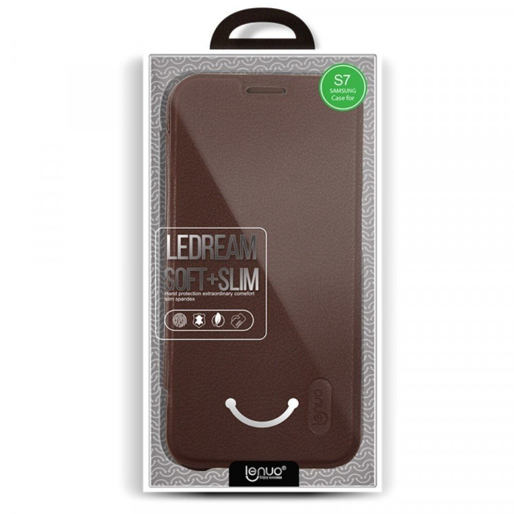 Чехол LENUO для Samsung Galaxy S7 (коричневый)