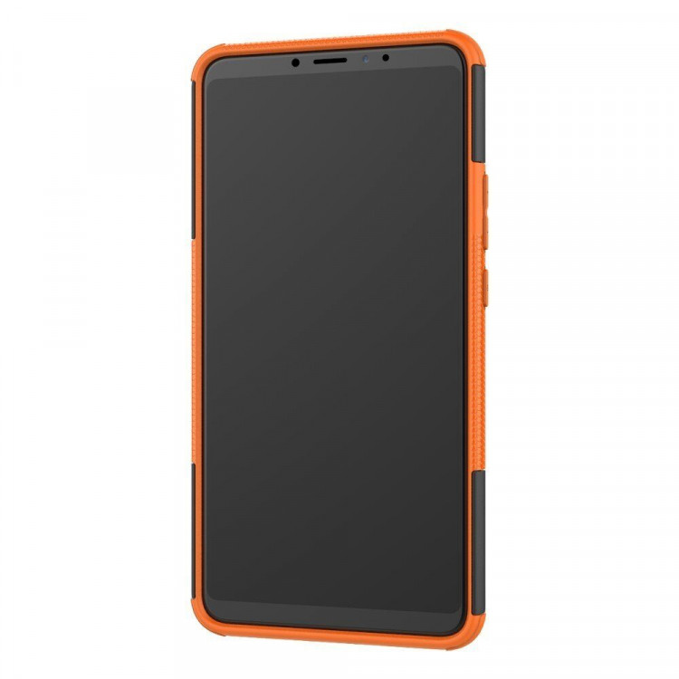 Чехол Hybrid Armor для Xiaomi Mi Max 3 (черный + оранжевый)
