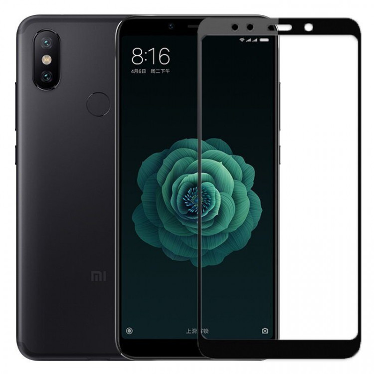 Защитное стекло 3D для Xiaomi Mi 6X / Xiaomi Mi A2 (черный)