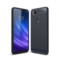 Чехол-накладка Carbon Fibre для Xiaomi Mi 8 Lite (темно-синий) Чехол-накладка Carbon Fibre для Xiaomi Mi 8 Lite (темно-синий)
