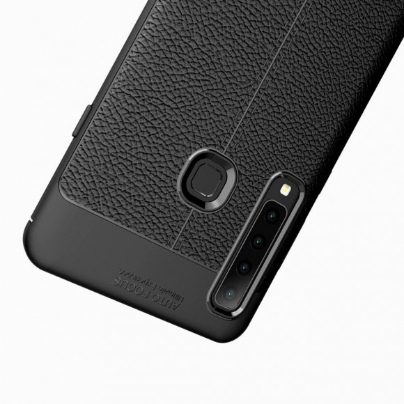 Чехол-накладка Litchi Grain для Samsung Galaxy A9 (2018) (черный)