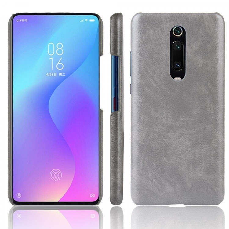 Кожаная накладка-чехол для Xiaomi Redmi K20 / Redmi K20 Pro / Xiaomi Mi 9T / Mi 9T Pro (серый)