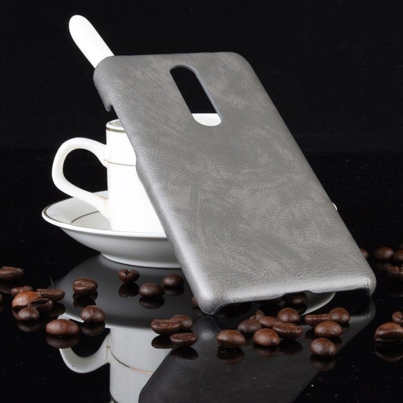 Кожаная накладка-чехол для Xiaomi Redmi K20 / Redmi K20 Pro / Xiaomi Mi 9T / Mi 9T Pro (серый)