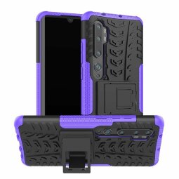Чехол Hybrid Armor для Xiaomi Mi Note 10 / Mi Note 10 Pro / Mi CC9 Pro (черный + фиолетовый)