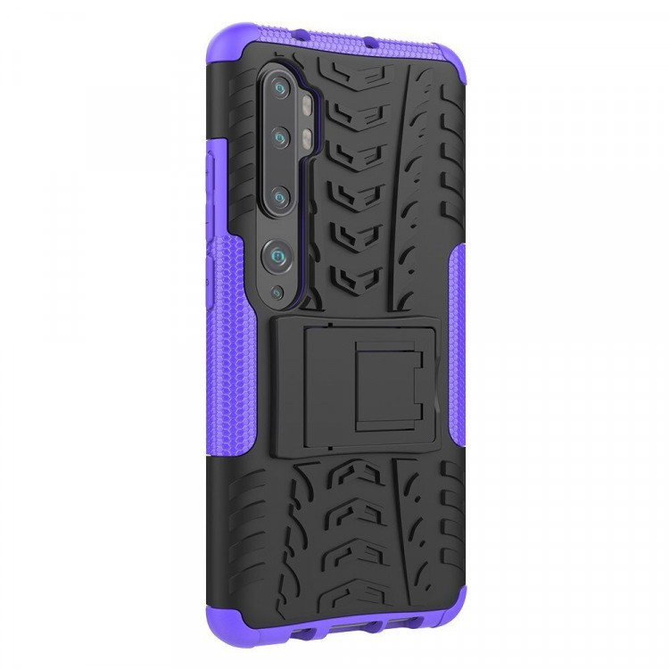 Чехол Hybrid Armor для Xiaomi Mi Note 10 / Mi Note 10 Pro / Mi CC9 Pro (черный + фиолетовый)