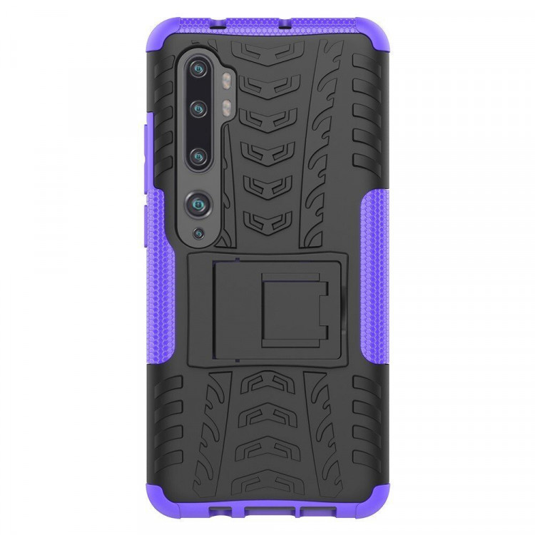 Чехол Hybrid Armor для Xiaomi Mi Note 10 / Mi Note 10 Pro / Mi CC9 Pro (черный + фиолетовый)