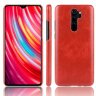 Кожаная накладка-чехол для Xiaomi Redmi Note 8 Pro (красный)