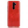 Кожаная накладка-чехол для Xiaomi Redmi Note 8 Pro (красный)